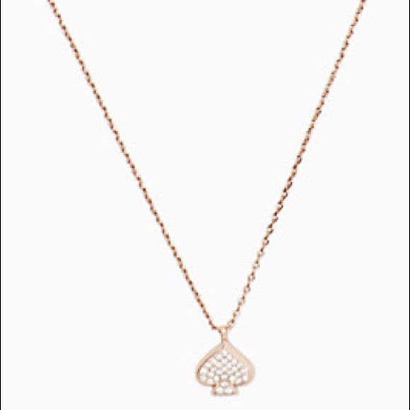kate spade Jewelry - Kate Spade Gold Spade Necklace with Stones